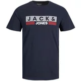 Jack & Jones Plus Majica modra / siva / bordo / bela
