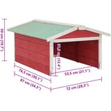  za robotsku kosilicu 72x87x50 cm crveno-bijela jelovina | shoptok.hr