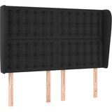  Uzglavlje s ušima crno 147x23x118/128 cm od umjetne kože | shoptok.hr