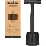 Bambaw sigurnosni brijač sa stalkom za brijanje - black