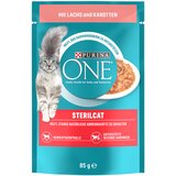 Purina One Sterilised - Losos & korenje (26 x 85 g) Cene
