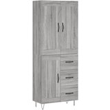 vidaXL Visoka komoda siva sonoma 69,5x34x180 cm inženirski les, (20807852) u