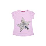 Fasardi T-shirt with a star, light pink Cene