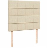  Otomanski okvir kreveta s madraca krem 120x190 cm od tkanine | shoptok.hr