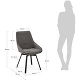 Kave Home Temno siv jedilni stol Jenna – | Shoptok.si
