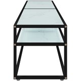 TV ormarić boja bijelog mramora 180x40x40,5 cm kaljeno staklo | shoptok.hr
