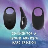Feelztoys Vibracijski obroček za penis - Thor, črn | Shoptok.si
