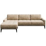MESONICA kutna garnitura bež boje od imitacije kože Musso Tufted, lijevi kut | shoptok.hr