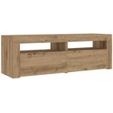  Noćni ormarići 2 kom s LED svjetlima boja hrasta 60x35x40 cm | shoptok.hr