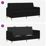SOFA s pohranom Crna 192 x 78 x 87 cm Poliester | Eponuda.com