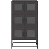 vidaXL Visoka ploča crna 68x39x123 cm čelik | shoptok.hr