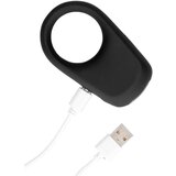 Shots Loveline - punjivi, vibrirajući prsten za penis (crni) | shoptok.hr