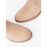 Shelvt Beige ankle boots with a crinkled upper | shoptok.hr