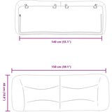  Jastuk za uzglavlje Hvar bijeli 140 cm od umjetne kože | shoptok.hr