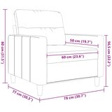  Fotelja crna 60 cm Tkanina | shoptok.hr