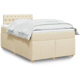  Krevet s oprugama i madracem krem 120 x 200 cm od tkanine | shoptok.hr