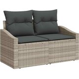  11-dijelni set vrtnih sofa poliratan s jastucima svijetlosivi | shoptok.hr