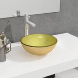 vidaXL Umivaonik od kaljenog stakla 30 x 12 cm zlatni | shoptok.hr