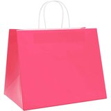 Papirnate vrećice 250 kom s ručkama ružičaste 32x22x24 cm | shoptok.hr