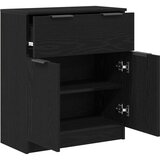  Crni Hrastov Sideboard 60x30x70 cm Konstruirano drvo | shoptok.hr