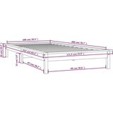  Posteljni okvir črn 100x200 cm trdna borovina, (20684587) | Shoptok.si