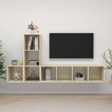 Komplet 3-dijelni set TV ormarića boja hrasta sonome od iverice | shoptok.hr