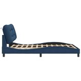  Okvir kreveta s LED svjetlima plavi 140 x 190 cm od tkanine | shoptok.hr