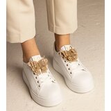 Gemre White sneakers adorned with a butterfly and rhinestones Kariba | ePonuda.com