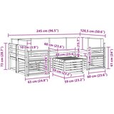  Set vanjskih sofa 7 kom. Prirodna i bež Čvrsto drvo akacije | shoptok.hr