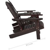  Vrtne stolice Adirondack sa stolićem od masivne jelovine smeđe | shoptok.hr