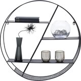 CARRYHOME stenski regal 60/60/15 cm črna | Shoptok.si