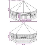  Ograda za Pse s 6 Panoa Bijela 122 x 106 x 79 cm Plastika | shoptok.hr