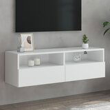 Maison Chic Stenska TV omarica - TV stojalo - Televizijska omarica bela 100x30x30 cm inženirski les, (21700384) | Shoptok.si