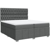  Krevet s oprugama i madracem tamnosivi 200 x 200 cm od tkanine | shoptok.hr