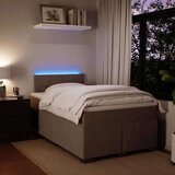 vidaXL Krevet s oprugama i madracem svjetlosivi 120x190 cm baršunasti | shoptok.hr