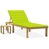 Maison Chic Vrtni Ležalnik - Sončna ležalnik z mizico in blazino impregnirana borovina, (22042919) | Shoptok.si