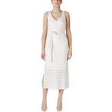 Vila Kratke obleke Viamalina V-Neck S/L Midi/Pb 14104109 Bež | Shoptok.si