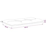 Jastučići za klupe VIANEN 2 kom. 100% poliester Svijetlo zelena - Svijetlo zelena 100 x 60 x 12 cm | shoptok.hr