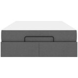  Konstrukcija postelje z vzmetnico Temno siva 120 x 190 cm blago | Shoptok.si