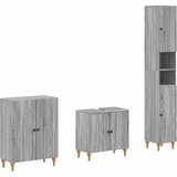  Set za kupaonicu od 3 dijela ALKMAAR Siva Sonoma | shoptok.hr