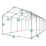  Skladišni šator PRIME PLUS 5x10x3,0 m 720 g/m² | Shoptok.si