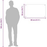  Kuhinjski zid Žuta 80 x 50 cm Staklo otporno na udarce | Shoptok.si