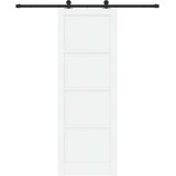  Klizna vrata Bijela i crna 83 x 232 cm Masivna borovina | shoptok.hr