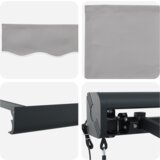 vidaXL Avtomatska Retraktibilna Tenda Svetlo Siva 500x300 cm, Zamenjalno Platno za Tendo 5x3 m Svetlo Siva | Shoptok.si