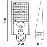  LED solarna ulična lampa sa senzorom STREET LED/30W/9,6V 3000/4000K 6000 mAh IP65 | Eponuda.com