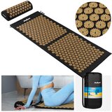 Rebel Active akupresurna prostirka za zdravlje s bodljama i jastukom, 110x42cm, XL, zlatne bodlje | shoptok.hr