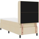  LED Box Spring Krevet s uzglavljem Krema 80 x 200 cm tkanina | shoptok.hr