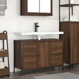 vidaXL umivalnik s predali rjavega hrasta 90x34,5x60 cm | Shoptok.si