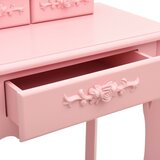  Toaletni stolić sa stolcem rozi 50x59x136 cm drvo paulovnije | shoptok.hr