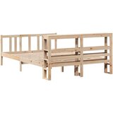 vidaXL Okvir za krevet s uzglavljem 120 x 200 cm od masivne borovine | shoptok.hr